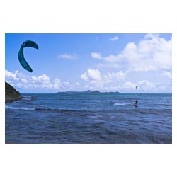 kitesurfing caribbean
 kite surfing kitesurfer man  photo stock