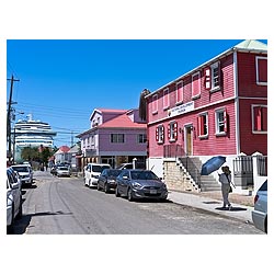 st johns antigua town caribbean
 colonial street  photo stock