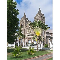 cathedral of immaculate conception
 caribbean  photo stock