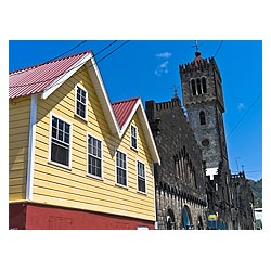 st vincent kingstown colourful
 caribbean building  photo stock