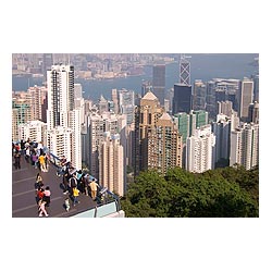 hong kong victoria peak tower tram viewpoint vista  photo stock