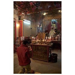 people worship man mo temple praying hong kong  photo stock