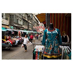 north point market hong kong street woman dress  photo stock