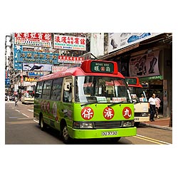 minibus hong kong light bus mongkok  photo stock