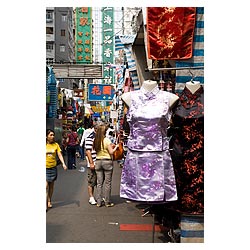 tourists shopping hong kong mongkok ladies market  photo stock