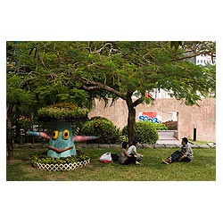 asian youths hong kong kowloon park people relaxin  photo stock