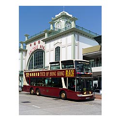 big bus tours tourist central pier hong kong  photo stock