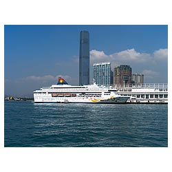 passenger ship ocean terminal tsim sha tsui pier  photo stock
