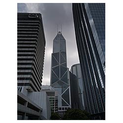 skyline tower block storm clouds hong kong bank  photo stock