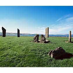 Stenness Standing Stones - Neolithic standing stone circle world heritage site ancient scotland unesco  photo 