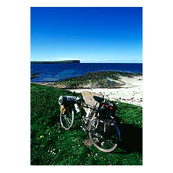 Bicyle parked beach - Cycle pushbike outside scotland islands bicycle scottish cycling holiday  photo 