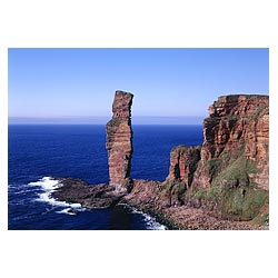 Old Man of Hoy - Red sandstone sea stack coast scotland landmark stone cliffs  photo 