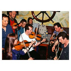 Folk Festival - Folk group guitars and violins in Ferry Inn public house scotland pub music  photo 