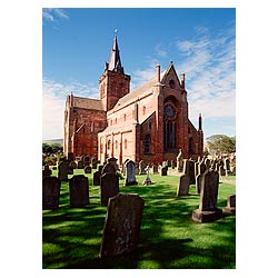 St Magnus Cathedral - Cathedral building and graveyard orkneys  photo 