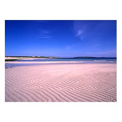 Newark Bay - White sandy beach bay and island of Copinsay tranquil scotland  photo 
