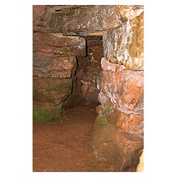 Vinquoy Hill - Neolithic chambered burial tomb interior one of four compartments  photo 