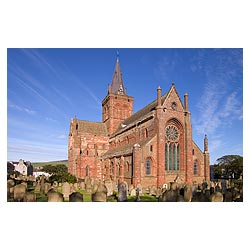 St Magnus Cathedral - Eastside of cathedral and Graveyard orkneys  photo 