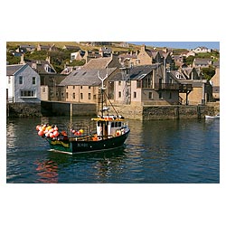 Harbour - Fishing creel boat Stromness waterfront  photo 