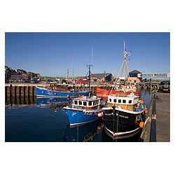 Stromness Harbour - Fishing boats berth at quayside fishingboats scotland  photo 