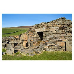 Midhowe Broch - Iron age fortified defensive dwelling stronghold entrance  photo 