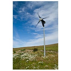 Small wind power turbine - Orkney burray scotland single micro windturbine green energy machine  photo 