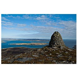  - Cuilags mountain top cairn Hoy Hills view of Scapa Flow Graemsay Orkney  photo 
