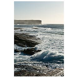 Bay of Skaill - West rocky coast of Orkney surf waves coming ashore seascape  photo 