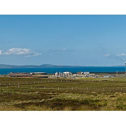 Flotta Oil Terminal - Scotland Oil tanks and gas flare  photo 