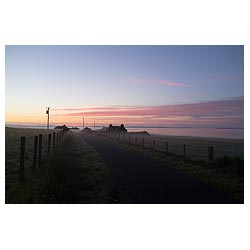Scapa Flow - Cottages in mist morning sunrise dew uk dawn house scotland sun rise  photo 