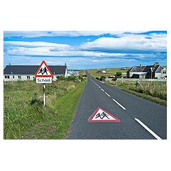  - School roadsign for small country village signage school signs uk road sign  photo 