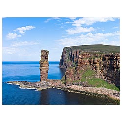 Old Man of Hoy - red sandstone sea stack st johns head seacliffs coast view scotland cliff  photo 