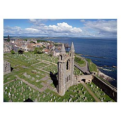 Cathedral - Catherdral ruins cemetery town castle and North street scotland  photo 