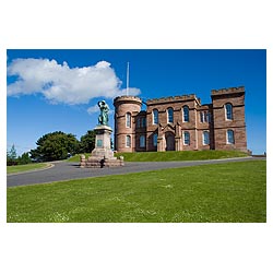 Inverness Castle - Flora MacDonalds statue and sheriff court castle building scotland  photo 