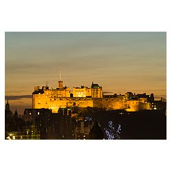 - Castle night Floodlit Scottish castle at dusk sunset Scotland icon time  photo 