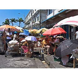 kingstown grenadines street market
 caribbean  photo stock