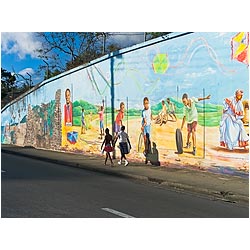 tobago mural art wall painting
 caribbean murals  photo stock