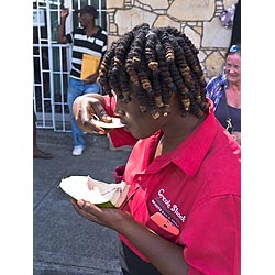 people native caribbean woman
 grenada local girl  photo stock