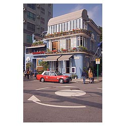 hong kong stanley taxi cab travel restaurant cafe  photo stock