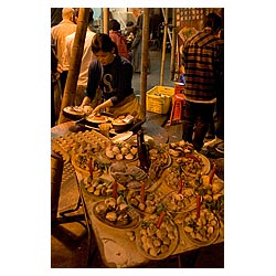 snacks hong kong jordan temple street market stall  photo stock
