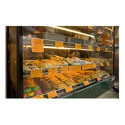 diet fastfood hong kong central snack shop display  photo stock