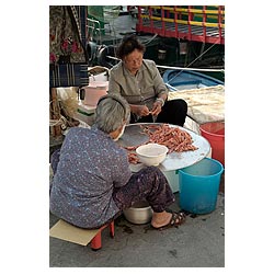 women shellfish hong kong fish market  photo stock