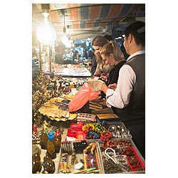 girls shopping hong kong market night stall  photo stock