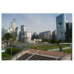 jogging hong kong tamar park  photo stock