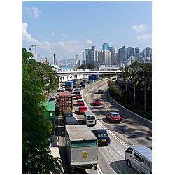 cross harbour tunnel hong kong traffic congestion  photo stock