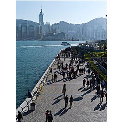 walking promenade hong kong crowd tsim sha tsui  photo stock