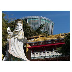 tao kwum yam statue goddess mercy hong kong toaist  photo stock