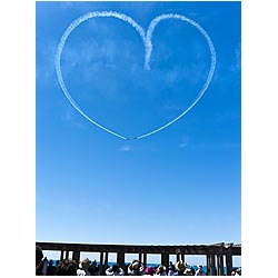 new zealand air show deco airplanes heart flying  photo stock