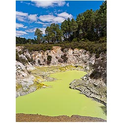 new zealand wai o tapu green thermal sulfur pool  photo stock