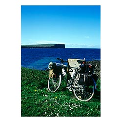 Birsay Bay - Bicycle parked at rock Birsay bay and Marwick head  photo 