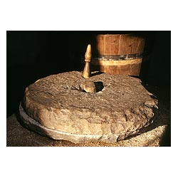 Farm museum - Quernstone hand mill stone quern stones grinding wheel flour grain  photo 